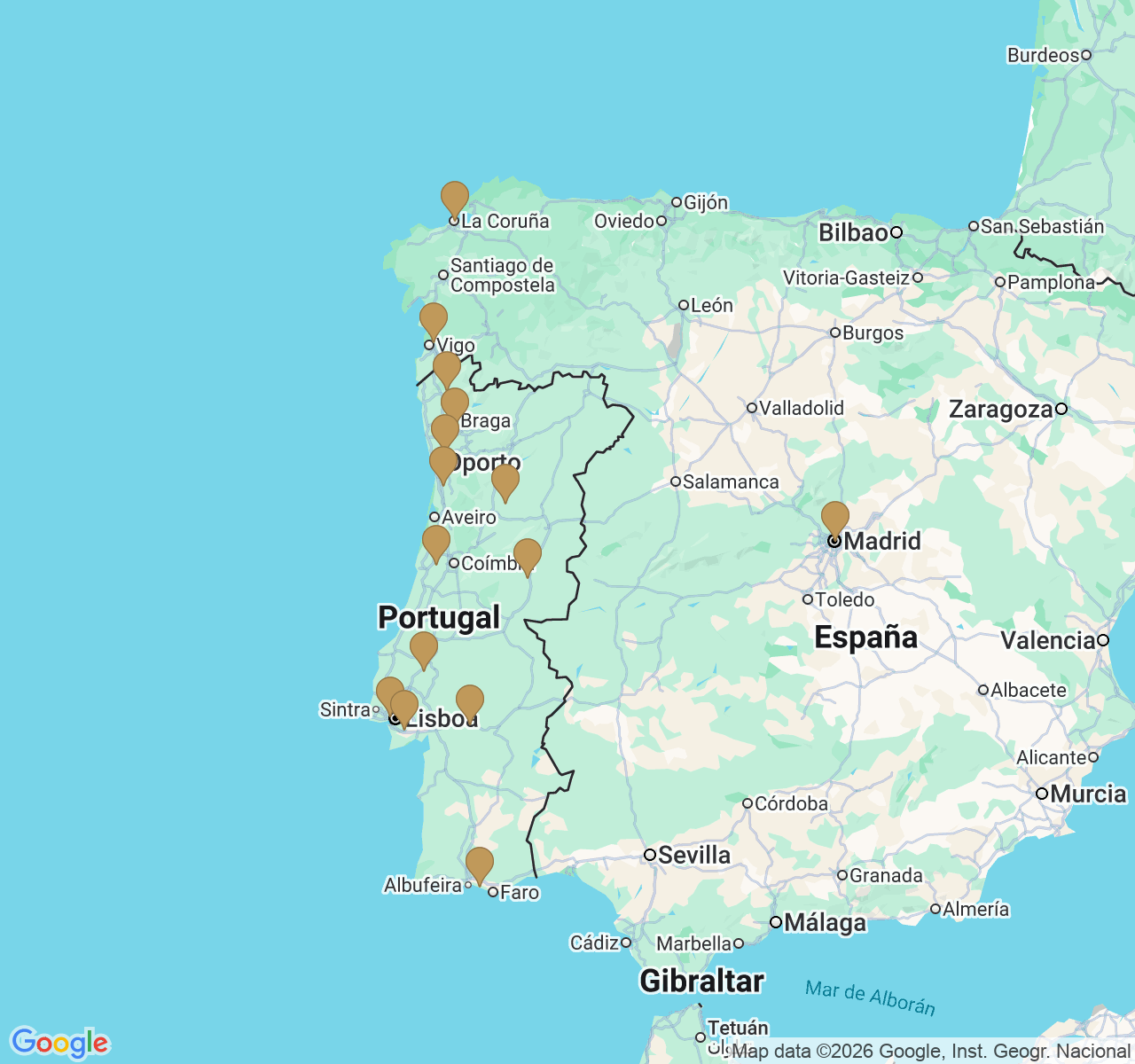 Mapa de centros Sunbiotan